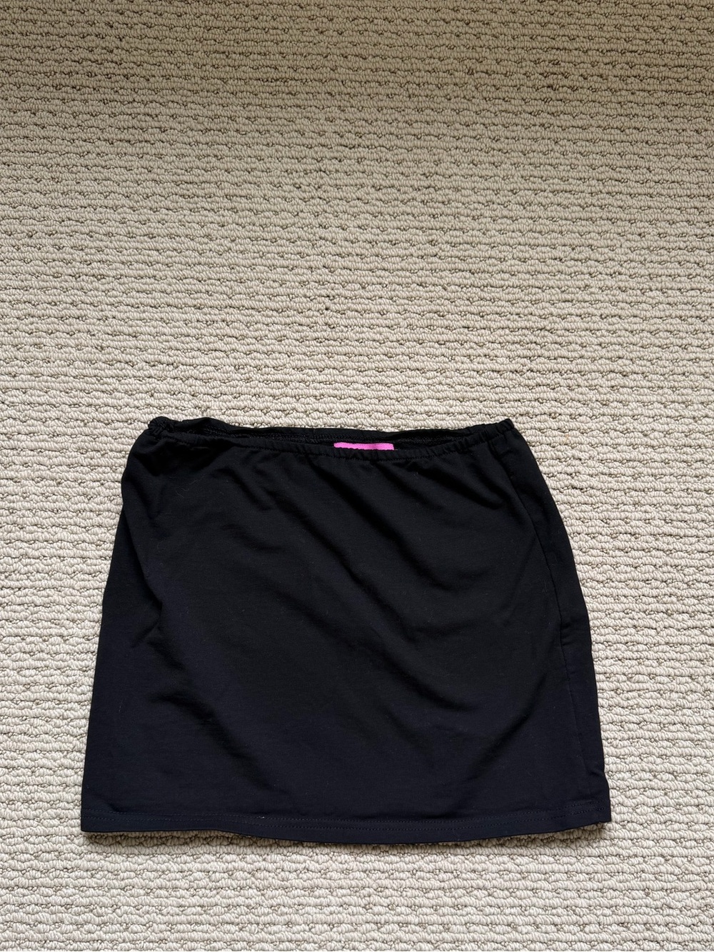 Edikted Black Mini Skirt with Pink Tag Detail